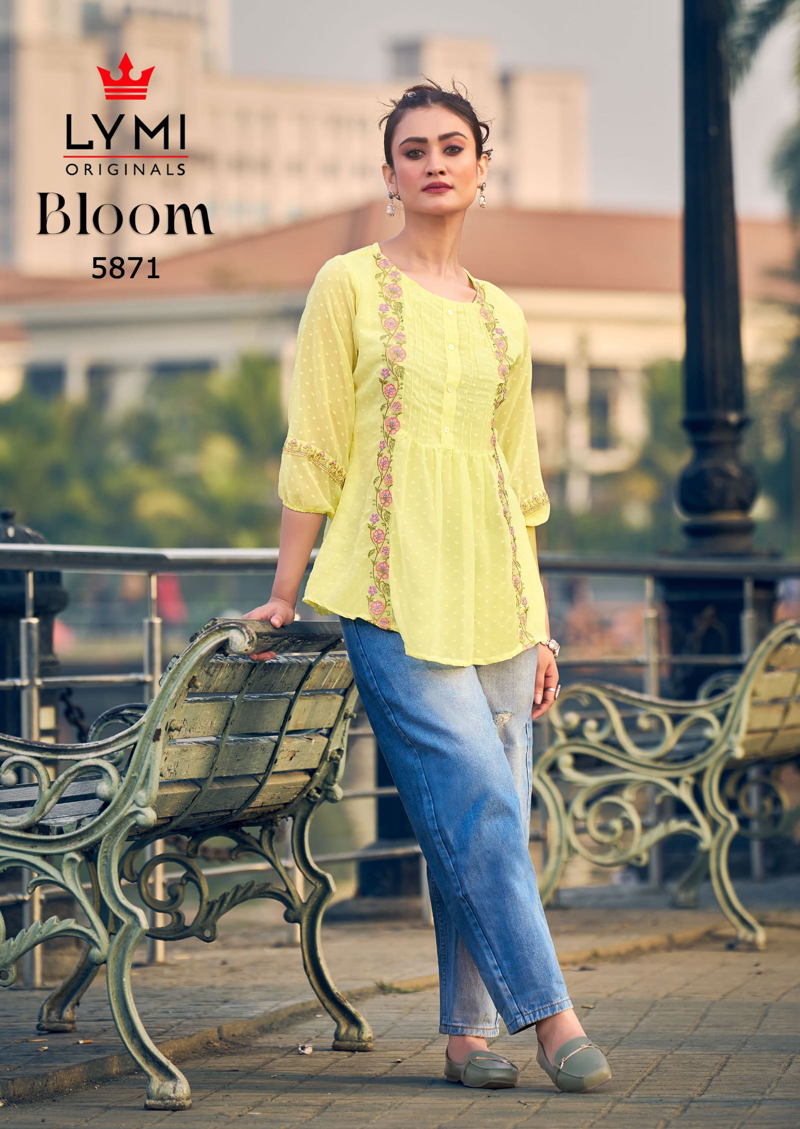 Bloom By Rangoon Georgette Embroidery Ladies Top Wholesale Shop In Surat